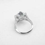 2.8ct Round Cut Diamond Engagement Ring Solitaire with Accent 14k WhiteGold Over