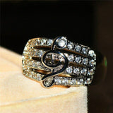 3ct Round Cut VVS1D Diamond Engagement Ring 18k White Gold Finish Unique Design