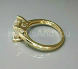2.5ct Asscher Simulated Diamond Solitaire Engagement Ring 14k Yellow Gold Plated
