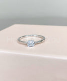 0.5ct Princess Simulated Diamond Solitaire Engagement Ring 14k YellowGold Plated