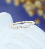 0.3ct Marquise Simulated Diamond Single Prong Wedding Band 14k YellowGold Plated