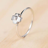 0.5ct Round Diamond Engagement Ring Cross Design Solitaire 14k White Gold Finish