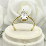1.5ct Engagement Ring Pear Cut Diamond Curved Chevron Women 14k Yellow Gold Over