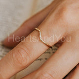0.1ct Round Cut Moissanite Minimalist Women Wedding Band 14k Yellow Gold Plated