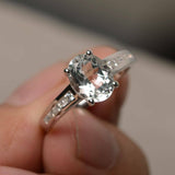 2ct Oval Cut Diamond Engagement Ring 14k White Gold Finish Accents Solitaire