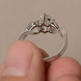 1.5ct Round Cut Diamond Engagement Ring 14k White Gold Finish Infinity Wedding