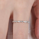 Half Eternity Wedding Ring Band 1ct Round Cut Diamond 14k White Gold Finish
