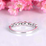 1.2ct Round Cut Black Diamond Wedding Band Half Eternity 14k White Gold Finish