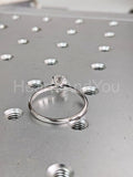 0.5ct Round Cut Moissanite Solitaire Women Engagement Ring 14k White Gold Plated