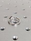 0.5ct Round Cut Moissanite Stylish Women Engagement Ring 14k White Gold Plated