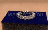 1.6ct Round Cut Moissanite Full Eternity Women Wedding Band 14k WhiteGold Plated