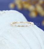 0.3ct Marquise Simulated Diamond Single Prong Wedding Band 14k YellowGold Plated