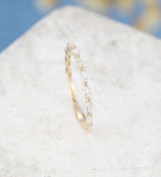0.3ct Marquise Simulated Diamond Half Eternity Wed Band 14k Yellow Gold Plated