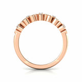 2Ct Round Cut DVVS1 Diamond Five Flowers Engagement Ring 14K Rose Gold Finish