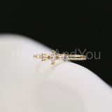 0.2ct Marquise Cut Simulated Diamond Minimalist Engagement Ring 14k Gold Plated