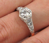 5Ct Round Cut Diamond Vintage Iced Solitaire Engagement Ring 14K Rose Gold Over