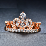 2.3ct Round Cut Diamond Engagement Ring 14k Rose Gold Finish Crown Unique Design