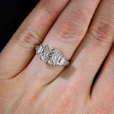 2ct Asscher Cut VVS1 D Diamond Solitaire Engagement Ring 14k White Gold Finish