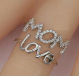 1.2ct Round Cut Diamond Mom Love Mothers Day Gifting Ring 14k White Gold Finish
