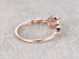 0.8ct Round Cut Diamond Vintage Solitaire Engagement Ring 14k Rose Gold Finish