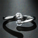 0.5ct Round Cut Diamond Engagement Ring 14k WhiteGold Finish Two Stone Solitaire
