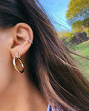 0.5ct Round Cut VVS1D Diamond Snake Design Stud Earrings 14k White Gold Finish