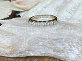 2.1ct Round Cut Moissanite Vintage-Inspired Bridal Set 14k White Gold Plated