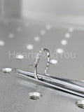 0.3ct Round Cut Moissanite Bezel Set Women Wedding Band 14k White Gold Plated