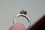 2.4ct Engagement Ring Oval Cut Green Peridot Split Shank Halo 14k WhiteGold Over