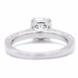1.7ct Round Cut Diamond Dual Prong Solitaire with Accent Ring 14k WhiteGold Over