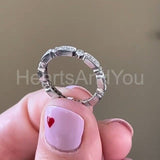 0.2ct Round Cut Moissanite Eternity Milgrain Wedding Band 14k White Gold Plated