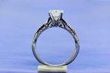 2.2ct Round Cut Diamond Engagement Ring Twisted Bridal Set 14k White Gold Finish