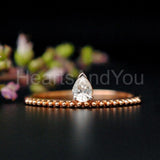 0.2ct Pear Cut Simulated Diamond Solitaire Engagement Ring 14K YellowGold Plated