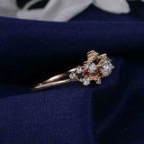 2.1ct Round Cut Diamond Engagement Ring 14k Rose Gold Finish Unique Stackable