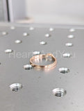 1ct Round Cut Simulated Morganite Curved Band Bridal Set 14k Rose Gold Plated