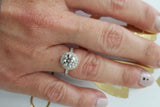 2.5ct Round Cut Diamond Halo Solitaire Engagement Ring 14k White Gold Finish