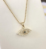 0.6ct Round Cut Moissanite Evil Eye Pendant 14k Yellow Gold Plated NO CHAIN