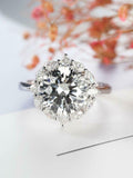 Halo Unique Solitaire Engagement Ring 2.5ct Round Cut Diamond 14k WhiteGold Over