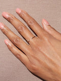 0.1ct Round Cut Moissanite Open Cuff Stackable Wed Band 14k Yellow Gold Plated