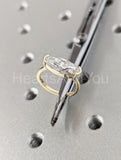 2.2ct Oval Simulated Diamond Half Bezel Set Solitaire Ring 14k YellowGold Plated