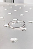 0.2ct Round Cut Moissanite Curved Minimalist Wedding Band 14k White Gold Plated