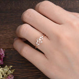 2ct Oval Cut Morganite Leaf Marquise Accent Engagement Ring 14k Rose Gold Finish