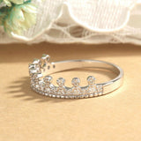 1ct Round Cut Diamond Engagement Ring Princess Crown Tiara 18k White Gold Finish