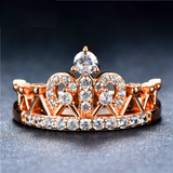 2.3ct Round Cut Diamond Engagement Ring 14k Rose Gold Finish Crown Unique Design