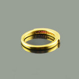 1ct Wedding Ring Band Princess Cut Pink Ruby Channel Set 14k Yellow Gold Finish