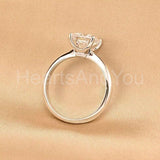 0.4ct Princess Simulated Diamond Solitaire Engagement Ring 14k White Gold Plated