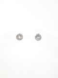 0.4ct Round Cut Moissanite Open Halo Stud Earrings Women 14k White Gold Plated