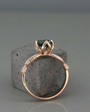 1.25Ct Round Cut London Blue Topaz Split Band Solitaire Ring 14K Rose Gold Over