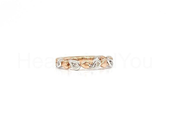 0.15ct Round Cut Moissanite Anniversary Women Wedding Band 14k Dual Gold Plated