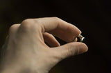 0.5ct Round Cut Red Garnet Engagement Ring Solitaire ByPass 14k WhiteGold Finish